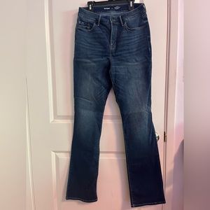 Old Navy Size 8 Extra High Rise Kicker Bootcut Blue Jeans